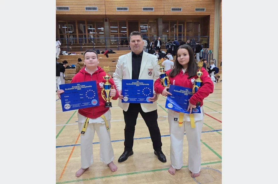 3 medale dla zawodników Limanowskiego Klubu Karate Kyokushin na 5th European Union Champions Karate Kyokushin – Schweinfurt 2025 - zdjęcie 10