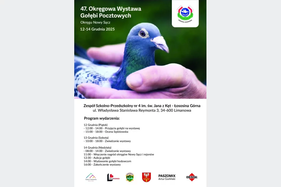 Już w najbliższy weekend zapraszamy na 47. Okręgową Wystawę Gołębi Pocztowych Okręgu Nowy Sącz PASZOMIX - zdjęcie 2
