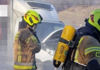 Pożar busa przy remizie - zdjęcie główne