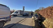 Groźnie wyglądające zderzenie aut na krajówce - zdjęcie 5