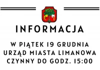 19 grudnia Urząd Miasta czynny do godz.15:00 - zdjęcie główne