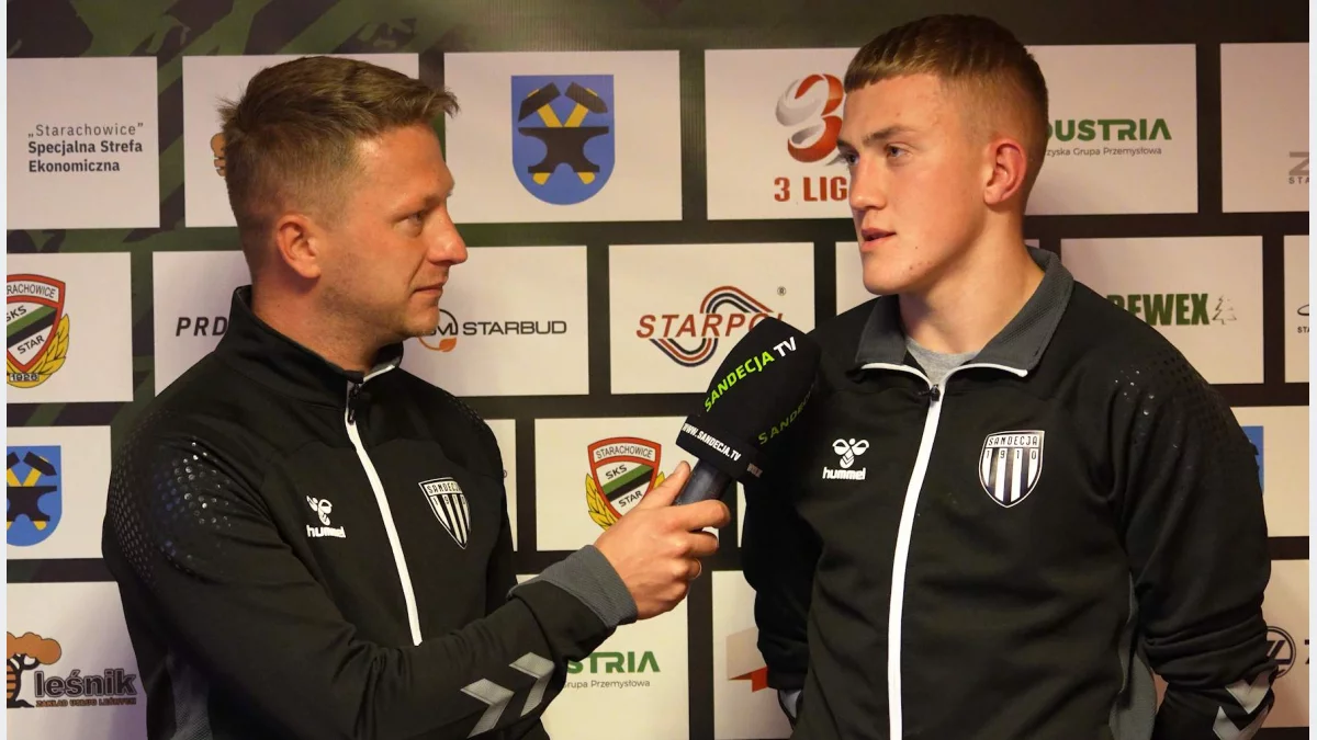 Kacper Talar na tle drugoligowej Sandecji/Fot.: archiwum Sandecja.pl