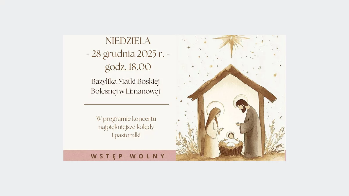 Wieczór z kolędą i z pastorałką w limanowskiej bazylice