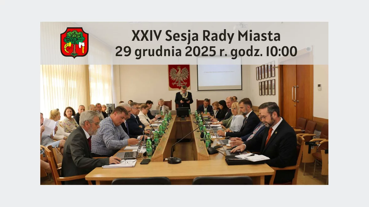 Obrady sesji Rady Miasta – 29 grudnia godz.10:00