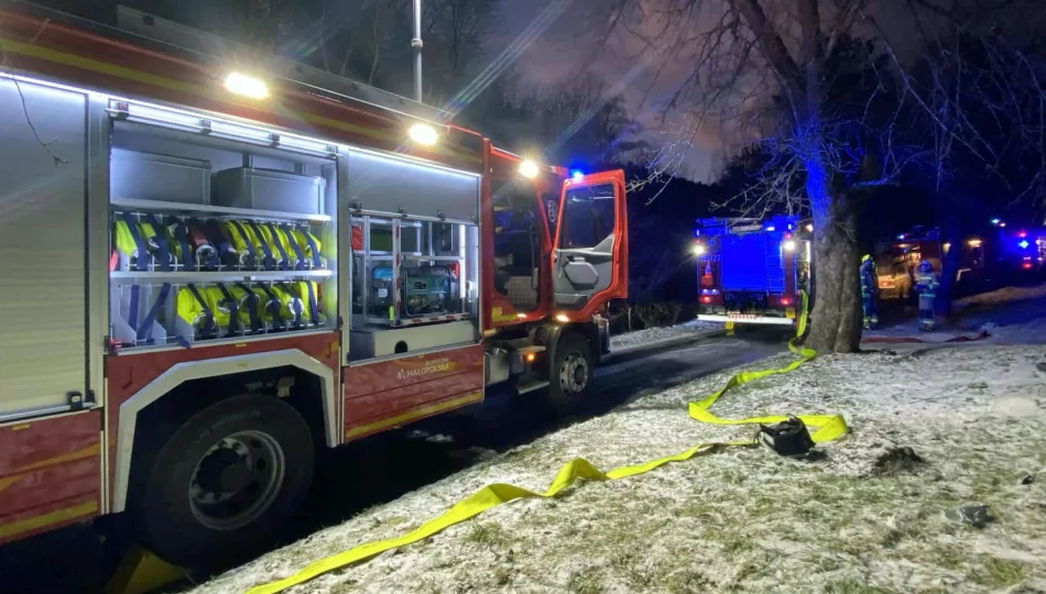 Ogień objął garaż, w środku był samochód - zdjęcie 1