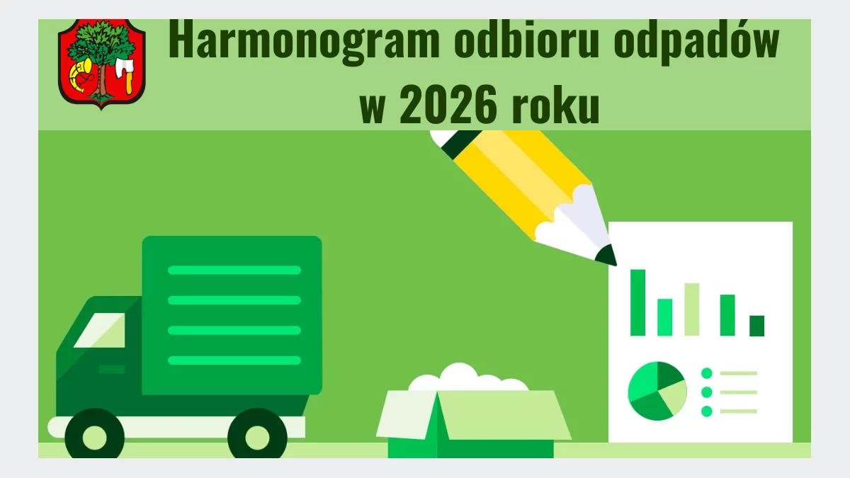  Harmonogram odbioru odpadów w 2026 roku – w części stref zmienione zostały zakresy ulic