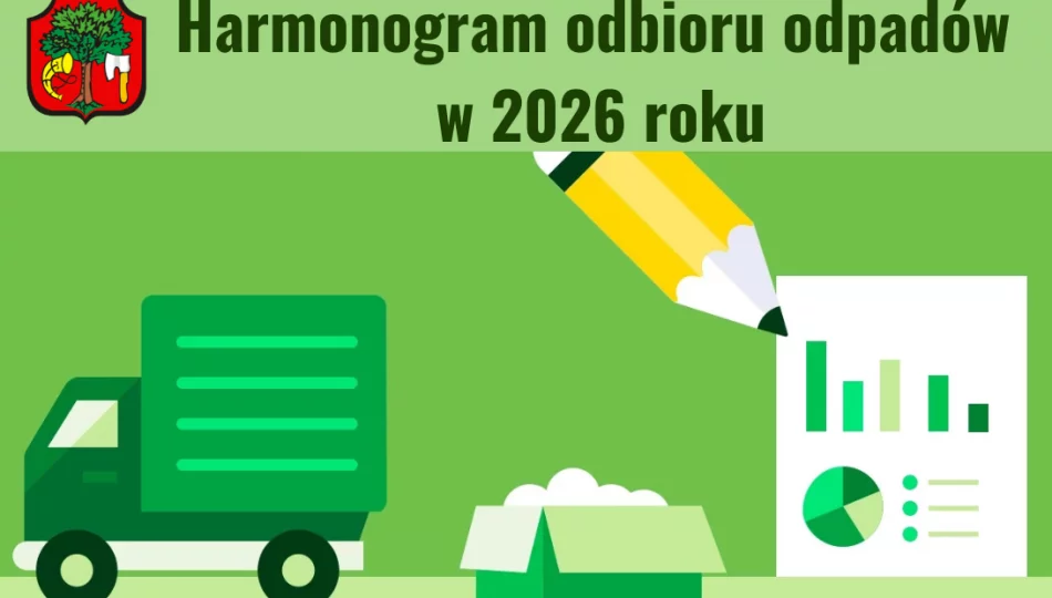  Harmonogram odbioru odpadów w 2026 roku – w części stref zmienione zostały zakresy ulic - zdjęcie 1