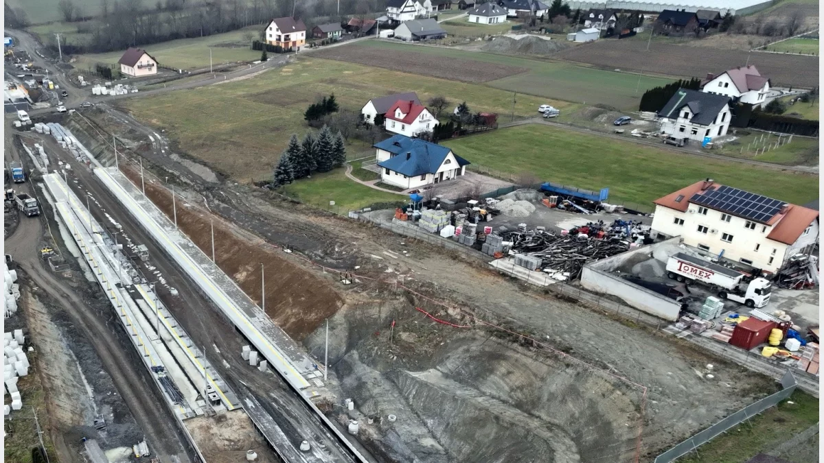 Modernizacja linii 104 - stacja Męcina w budowie /fot.: PKP PLK S.A.