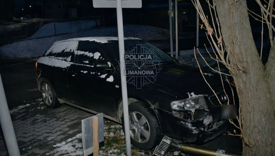 Złodzieje ukradli Audi i rozbili je po kilkuset metrach. Szuka ich policja - zdjęcie 1