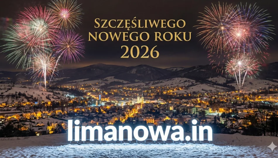 2026 powitany nad Beskidem Wyspowym - zobacz fajerwerki nad Limanową (wideo) - zdjęcie 1