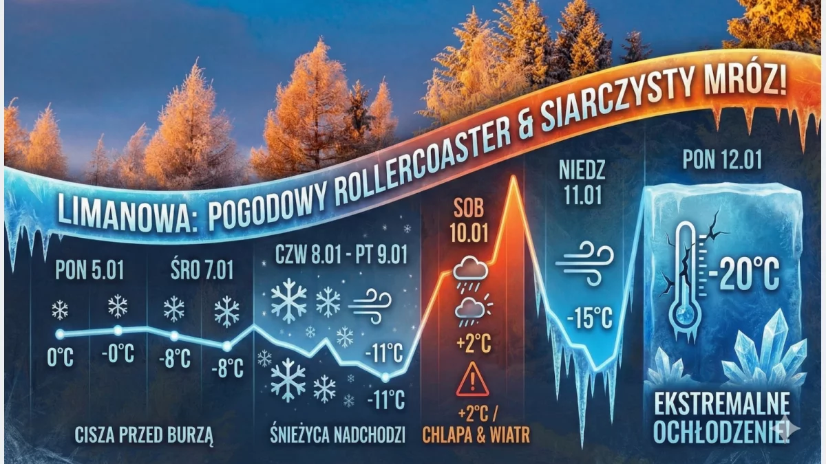 Czeka nas pogodowy rollercoaster i siarczysty mróz do -20°C!