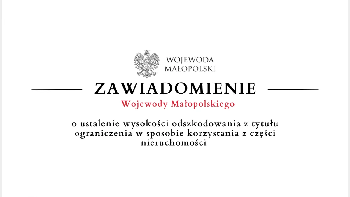 Zawiadomienie Wojewody Małopolskiego o ustaleniu odszkodowania 2 - 7.01