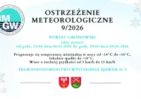 Silny mróz/ 1 - ostrzeżenie meteorologiczne - zdjęcie główne