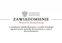 Zawiadomienie Wojewody Małopolskiego o ustaleniu odszkodowania - 8.01 - zdjęcie główne