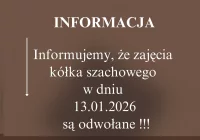 Kółko szachowe - odwołane zajęcia - zdjęcie główne