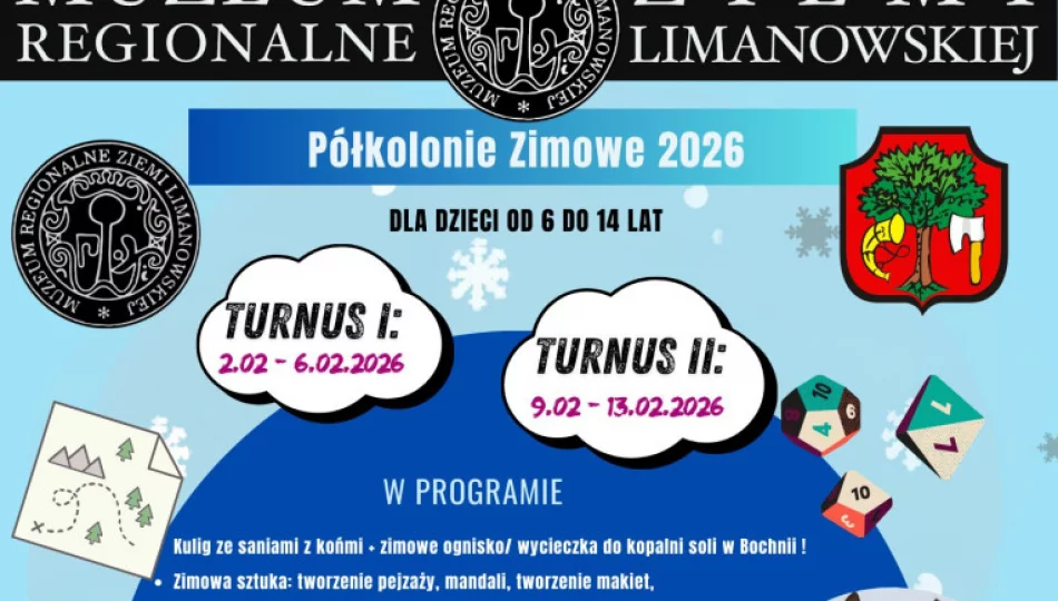 Ferie zimowe w Muzeum Regionalnym Ziemi Limanowskiej – trwają zapisy na półkolonie pełne atrakcji - zdjęcie 1