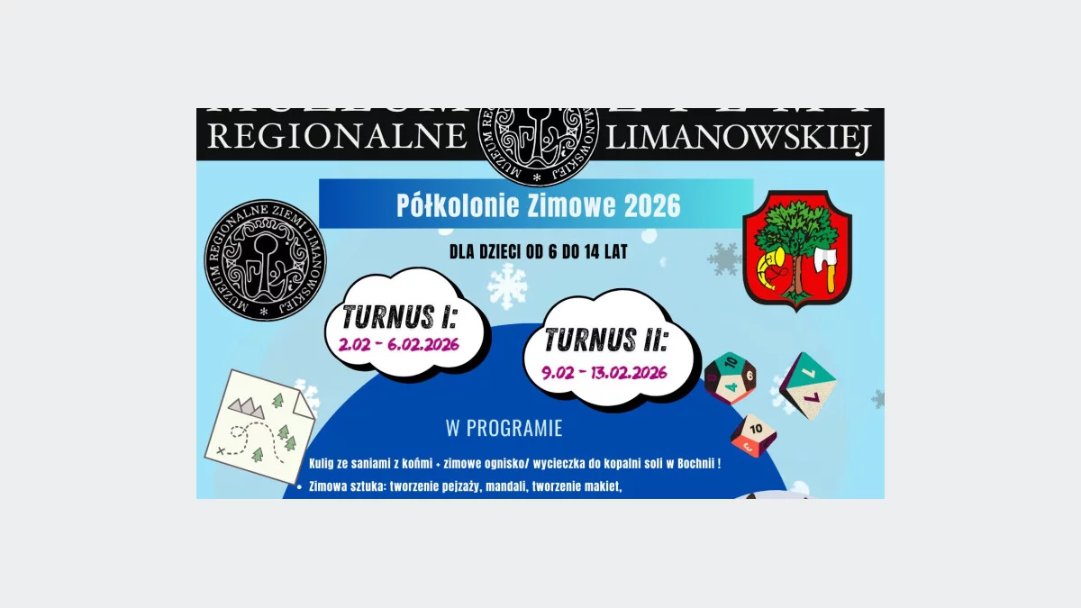 Ferie zimowe w Muzeum Regionalnym Ziemi Limanowskiej – trwają zapisy na półkolonie pełne atrakcji