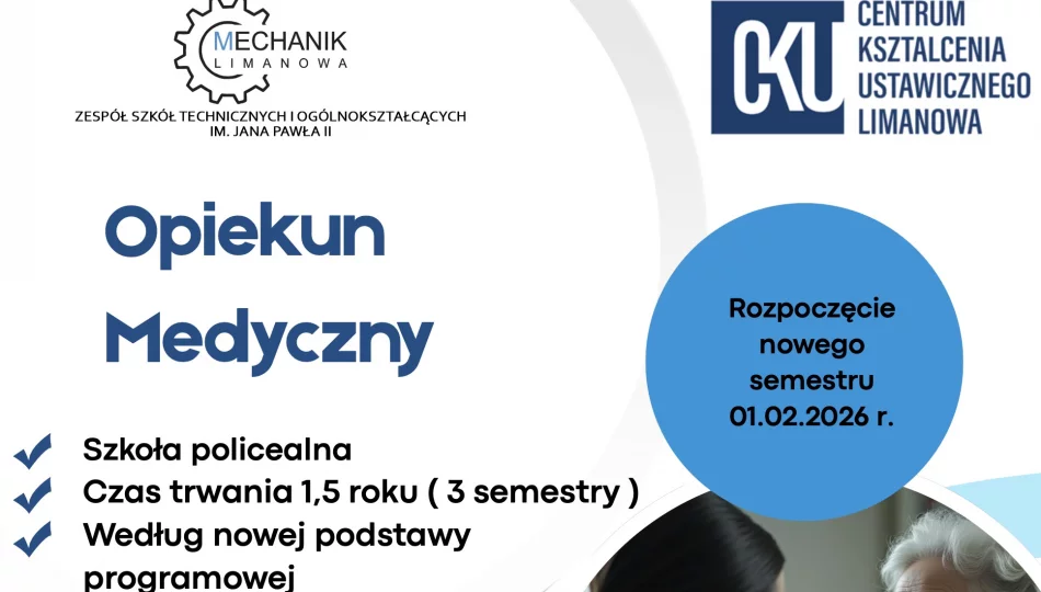 Rusza nabór na opiekuna medycznego w Limanowej - zdjęcie 1