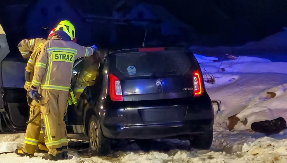 Nocny pożar samochodu. Właściciel sam ruszył do walki z ogniem - zdjęcie 1