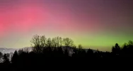 Nocny spektakl nad Limanowszczyzną. Na niebie pojawiła się zorza polarna - zdjęcie 5
