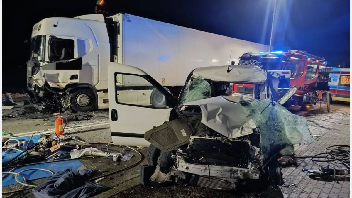 Wypadek w Uszwi Fot. KP PSP Brzesko