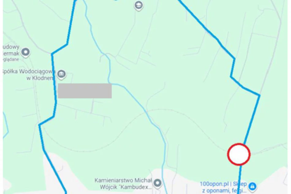 Czasowa organizacja ruchu na drodze DG290434K (ul. Klenie) dnia 30.01 - zdjęcie 2