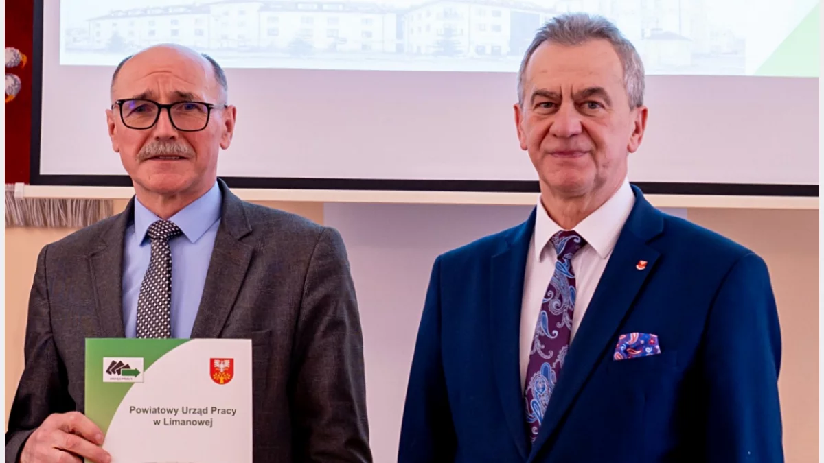 Wojciech Włodarczyk i Mieczysław Uryga/fot.: Starostwo Powiatowe w Limanowej