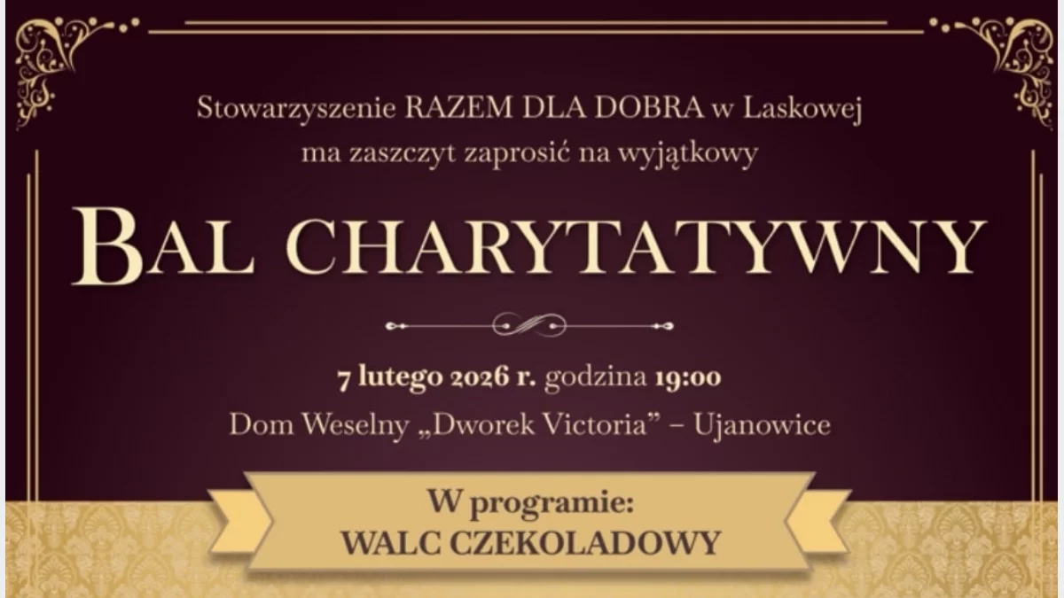 Bal charytatywny - dochód wesprze potrzebujących