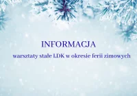 Zajęcia stałe w okresie ferii zimowych - informacja - zdjęcie główne
