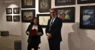 Wernisaż wystawy „Rysunek i pastel” Jarosława Czai w Galerii Sztuki MBP w Limanowej - zdjęcie 2