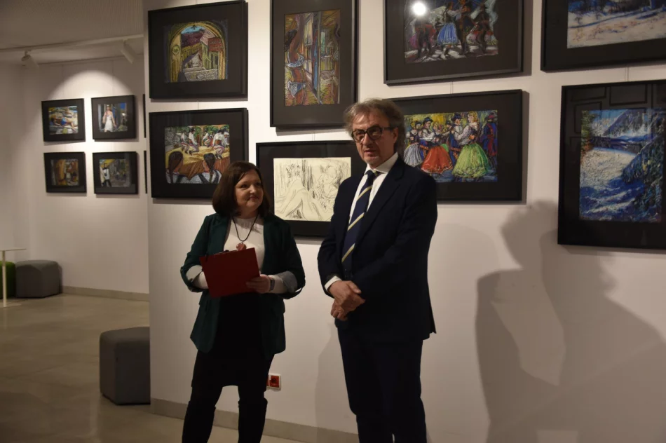 Wernisaż wystawy „Rysunek i pastel” Jarosława Czai w Galerii Sztuki MBP w Limanowej - zdjęcie 2
