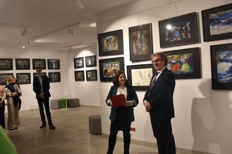 Wernisaż wystawy „Rysunek i pastel” Jarosława Czai w Galerii Sztuki MBP w Limanowej - zdjęcie 4