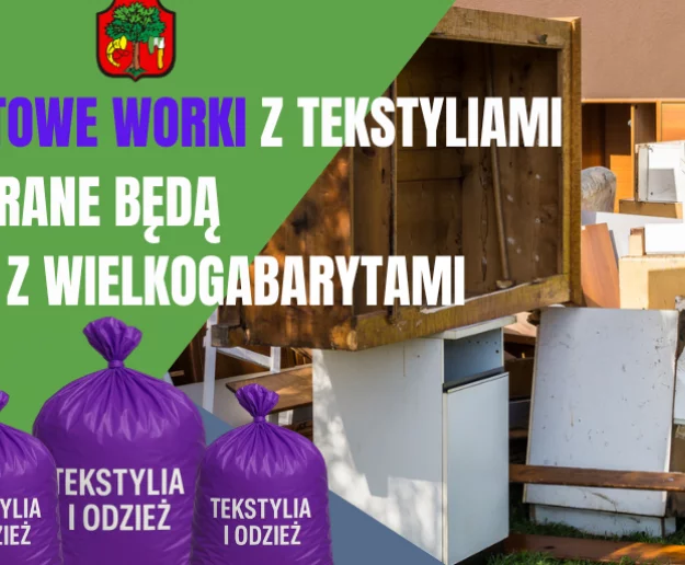 Zbliża się odbiór odpadów wielkogabarytowych oraz tekstyliów – informacja dla mieszkańców - Zdjęcie główne