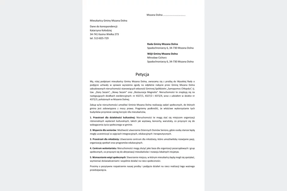 Ponad tysiąc podpisów pod petycją - zdjęcie 2