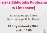 10 lutego biblioteka zaprasza na Spotkanie Dyskusyjnego Klubu Książki - zdjęcie główne