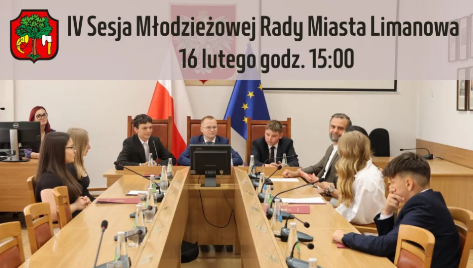 16 lutego godz. 15:00 – IV Sesja Młodzieżowej Rady Miasta Limanowa - zdjęcie 1
