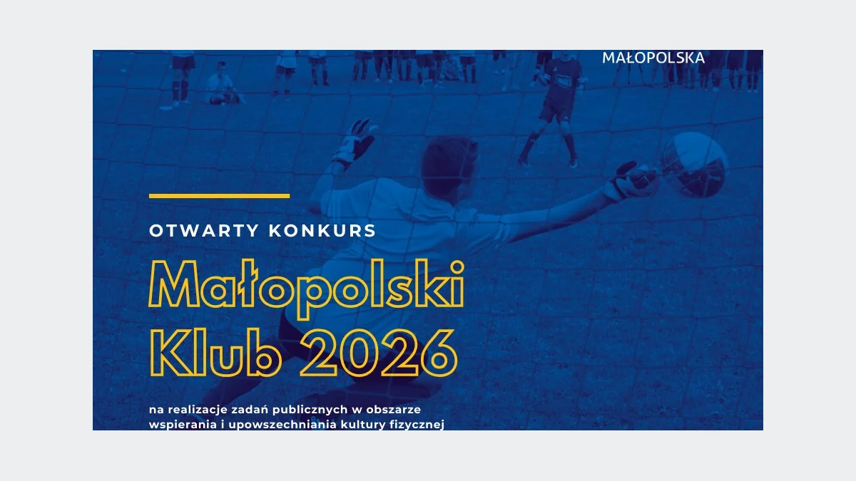 Ruszył konkurs „Małopolski Klub” – wsparciu podlegają zadania w obszarze współzawodnictwa i szkolenia sportowego