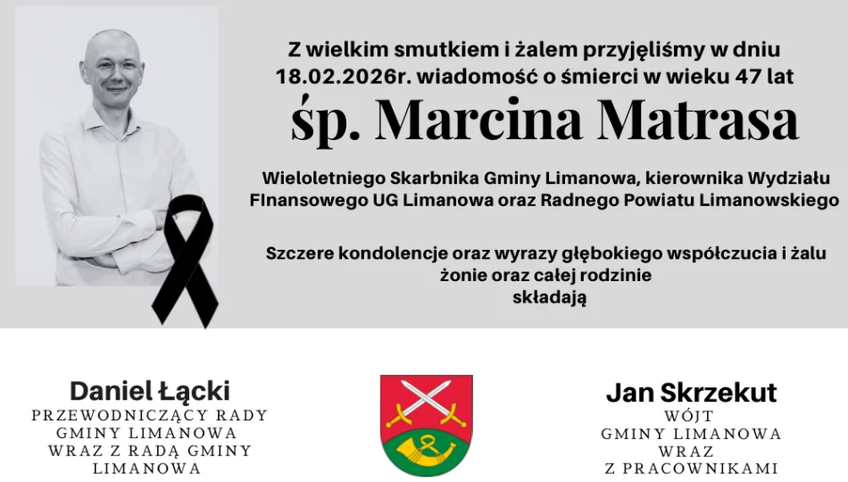 Kondolencje z powodu śmierci Marcina Matrasa - zdjęcie 1