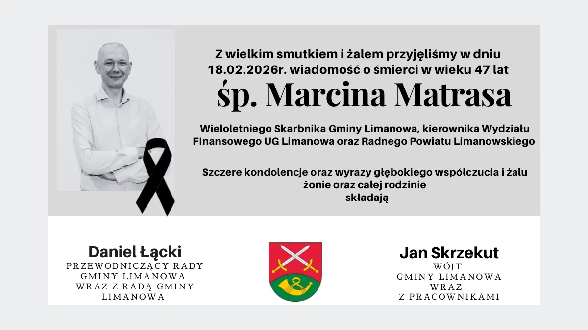 Kondolencje z powodu śmierci Marcina Matrasa