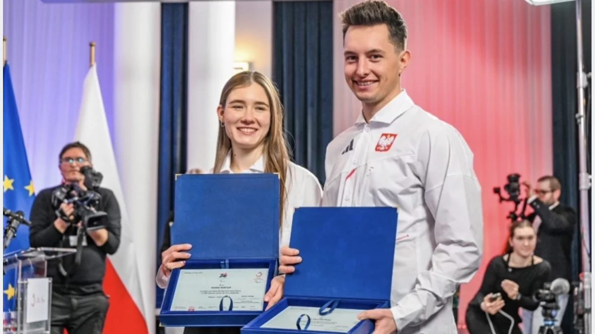 Bartłomiej Puto i Aneta Kobryń odbierają nominacje do reprezentacji Polski na Igrzyska Paralimpijskie
