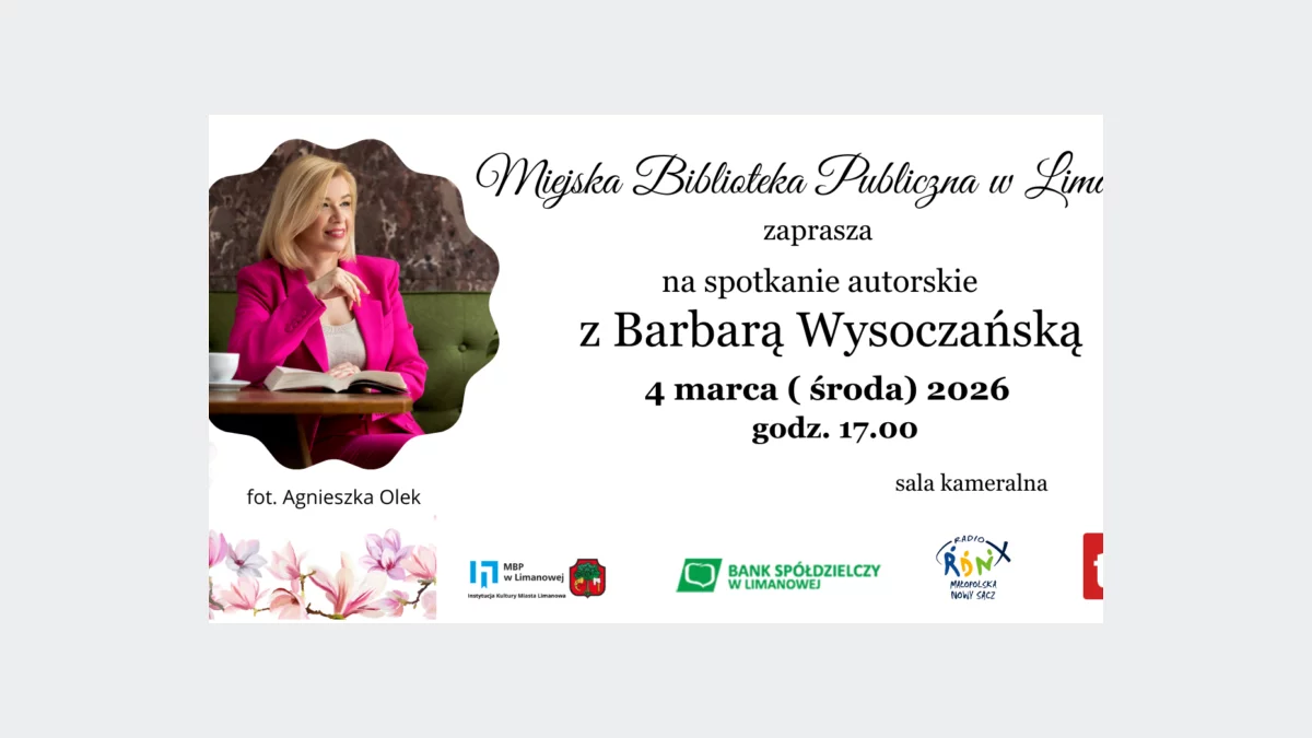 Spotkanie autorskie z Barbarą Wysoczańską w Bibliotece Miejskiej