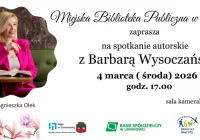 Spotkanie autorskie z Barbarą Wysoczańską w Bibliotece Miejskiej - zdjęcie główne