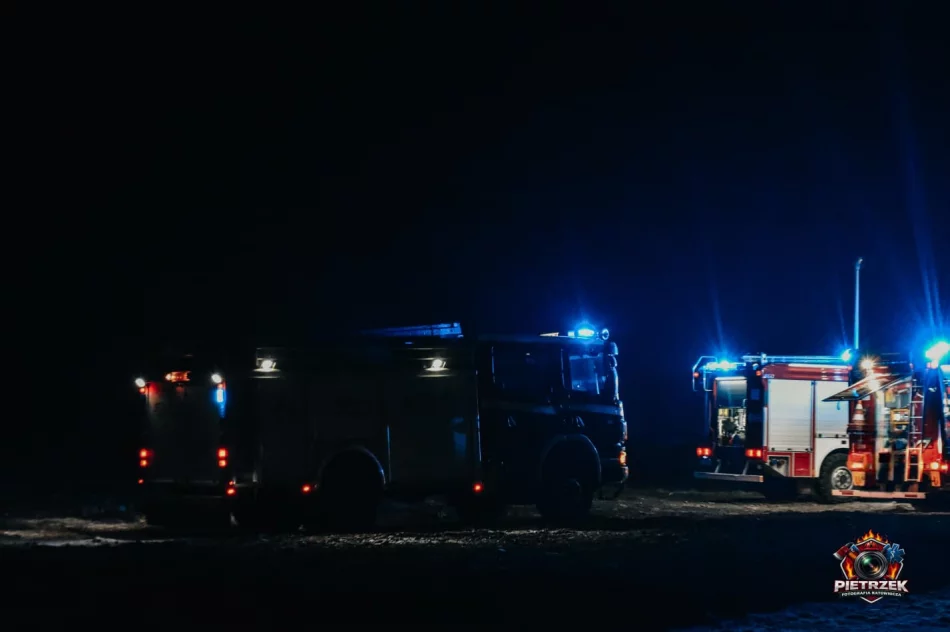 Nocny pożar - ogień strawił drewnianą konstrukcję - zdjęcie 2