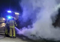Nocny pożar opon  - zdjęcie główne