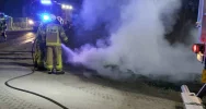 Nocny pożar opon  - zdjęcie 3