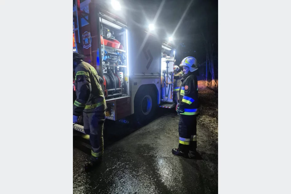 Nocny pożar opon  - zdjęcie 4