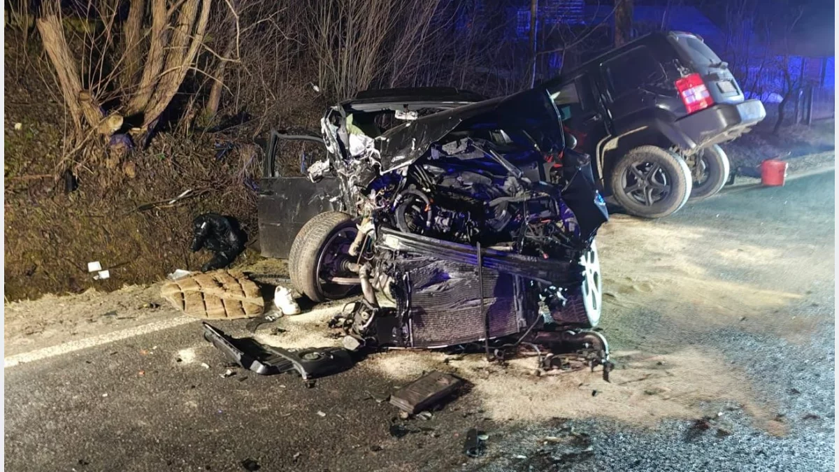 Wypadek na drodze wojewódzkiej nr 968 w Lubomierzu