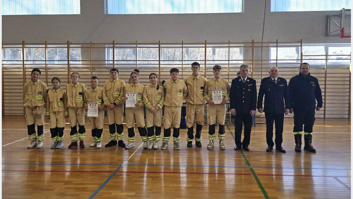 Młodzieżowa Drużyna Pożarnicza z Limanowej na II Halowych Zawodach Sportowo-Pożarniczych Powiatu Limanowskiego