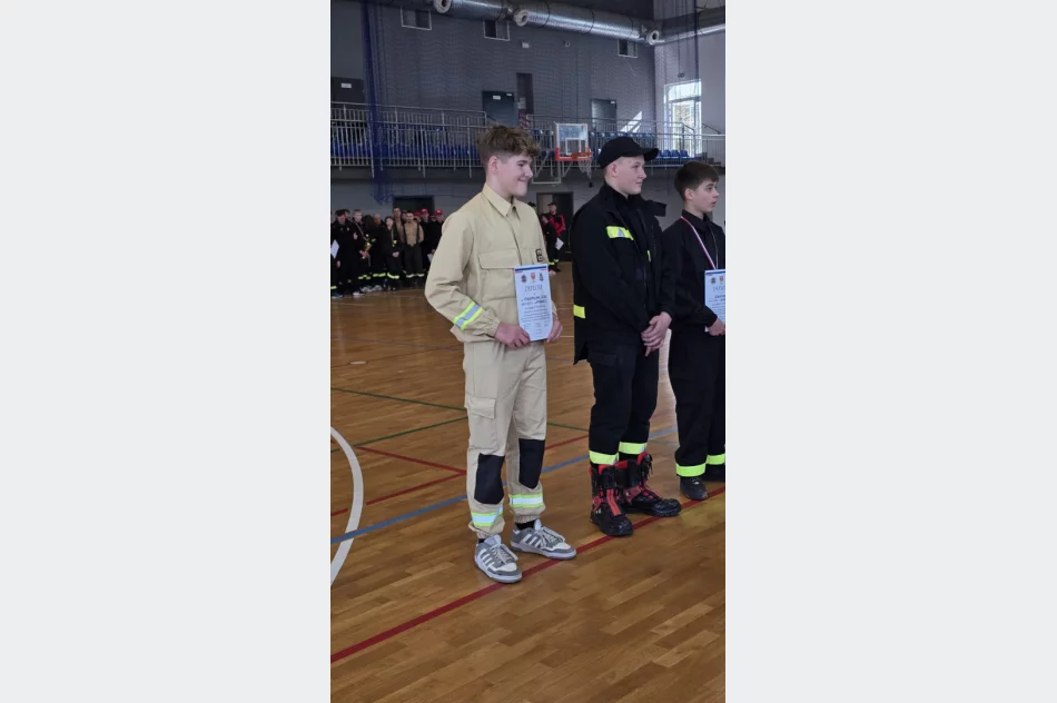 Młodzieżowa Drużyna Pożarnicza z Limanowej na II Halowych Zawodach Sportowo-Pożarniczych Powiatu Limanowskiego - zdjęcie 15