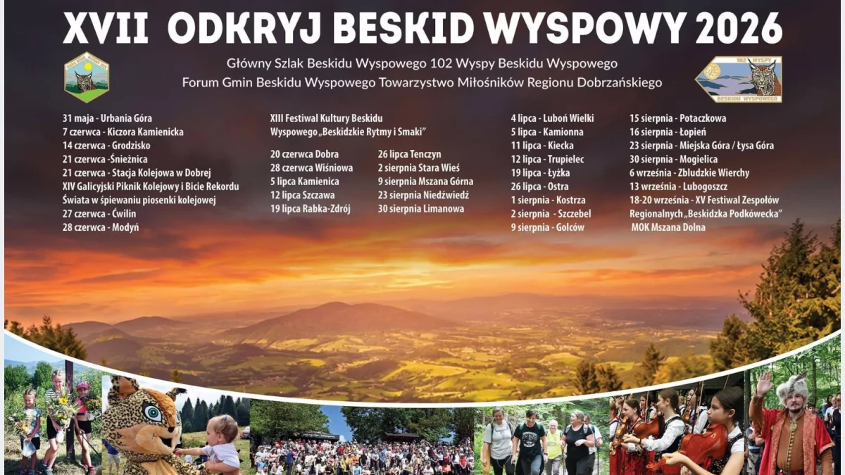 Terminy akcji „Odkryj Beskid Wyspowy 2026” w Limanowej